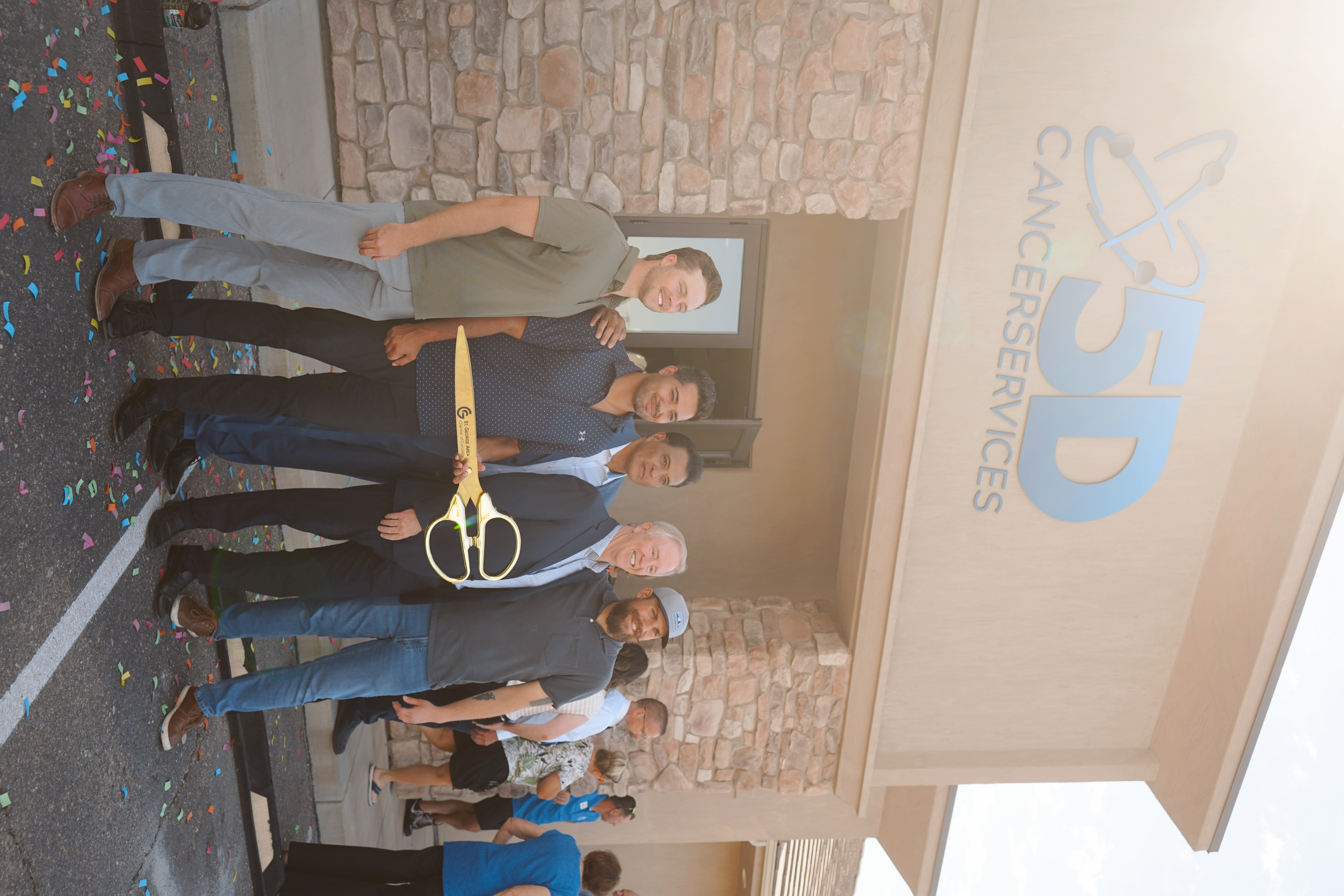 5D Cancer Services team at grand opening ribbon cutting ceremony